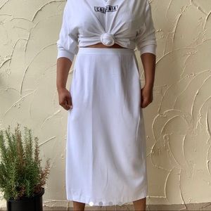 Liz baker linen like polyester midi skirt